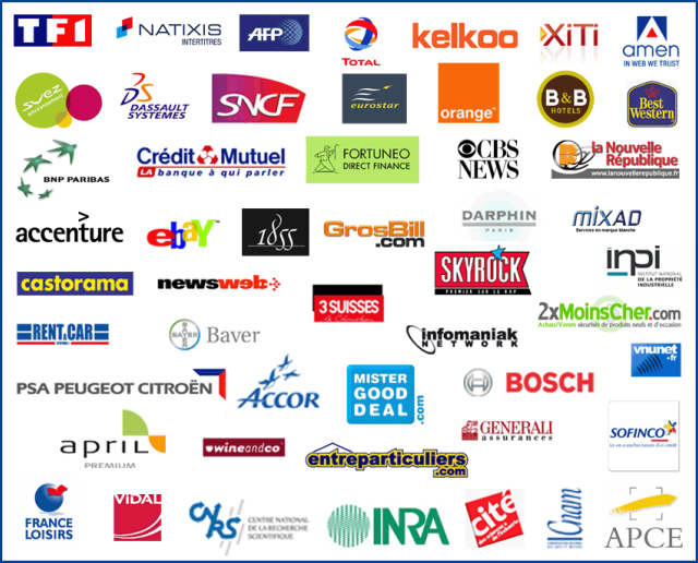 Formation referencement web : logos de quelques entreprises venues chez Ranking Metrics