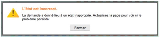 Message d'erreur dans GA