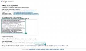 3. Ajouter et vérifier le code de test - email webmaster